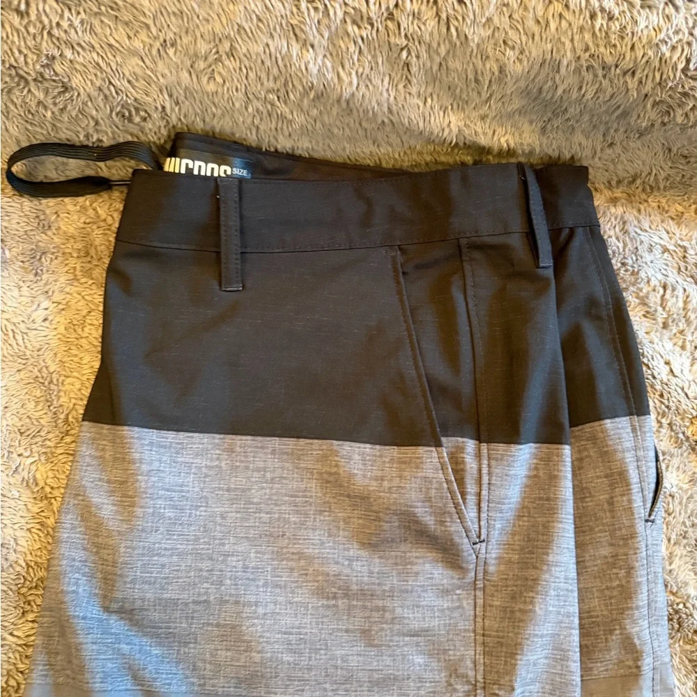 NWT Micros Black and Gray Hybrid Shorts